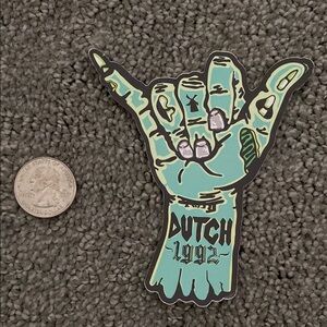 Dutch Bros Coffee Zombie Hand Halloween Shaka Sticker Collectible